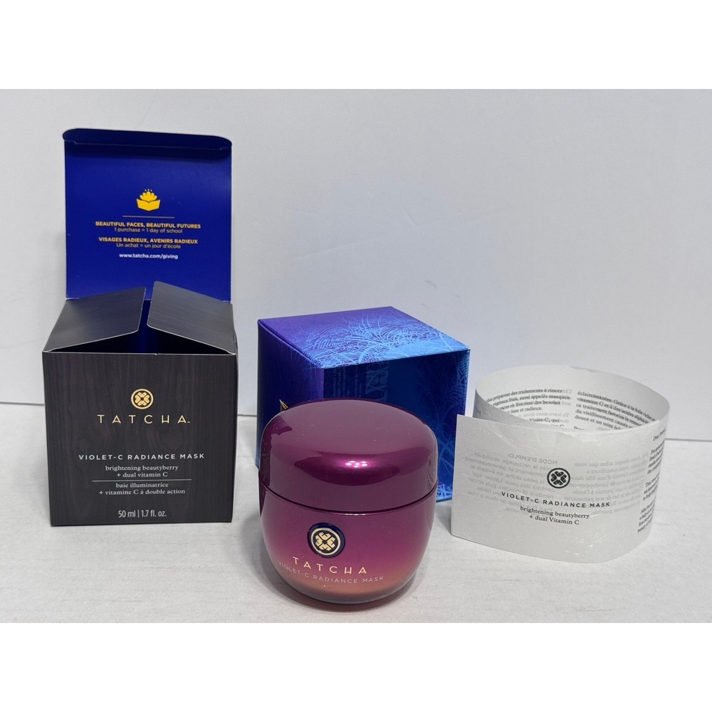 Tatcha Violet-C Radiance Mask brightening beautyberry + dual vitamin C NEW 50ml